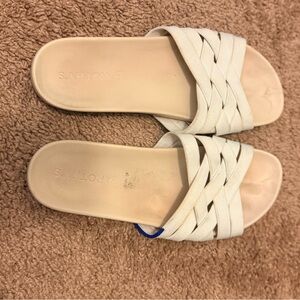 Rothy's Women's Woven Cream Sandals